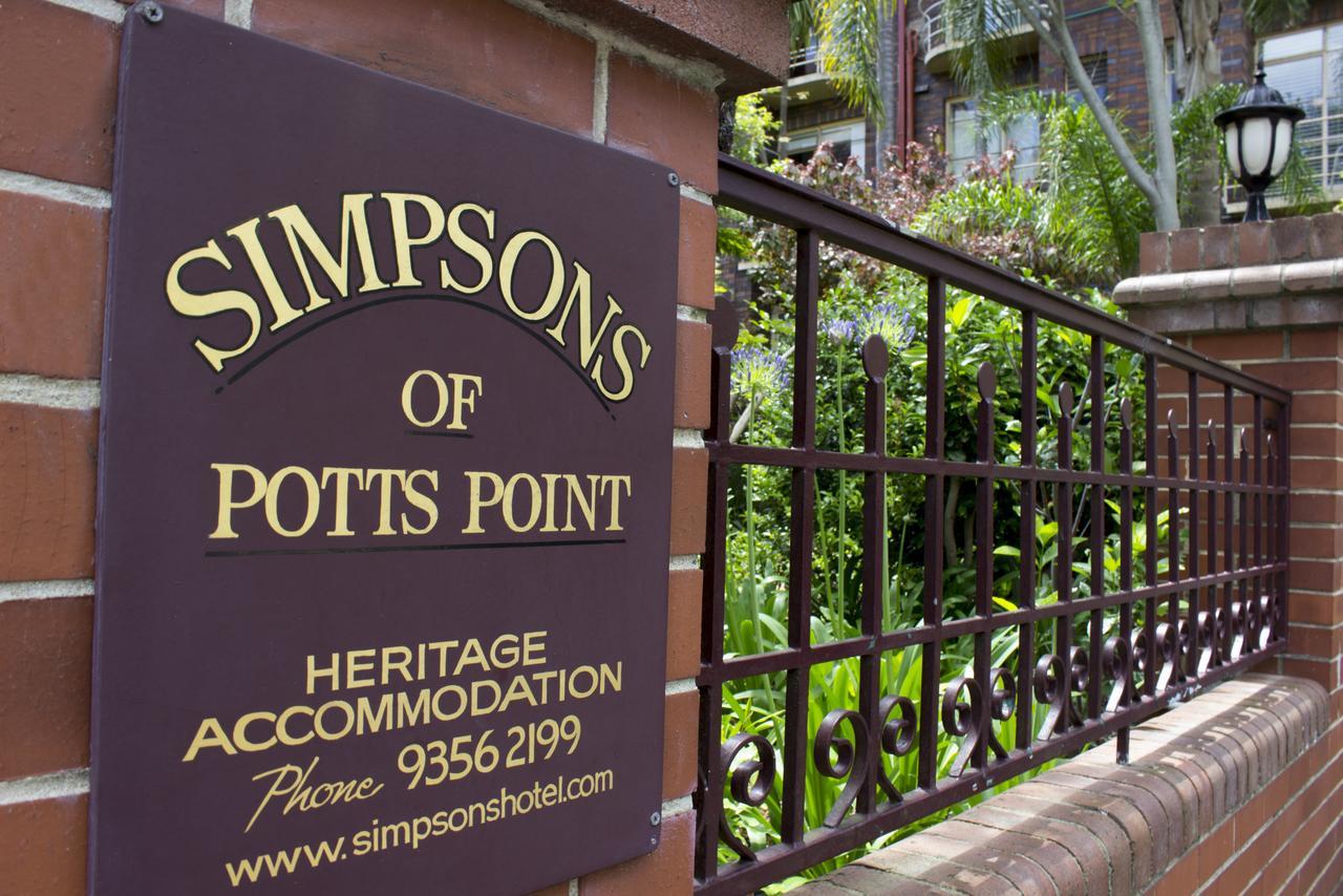 Hotel Simpsons Of Potts Point Sídney Exterior foto