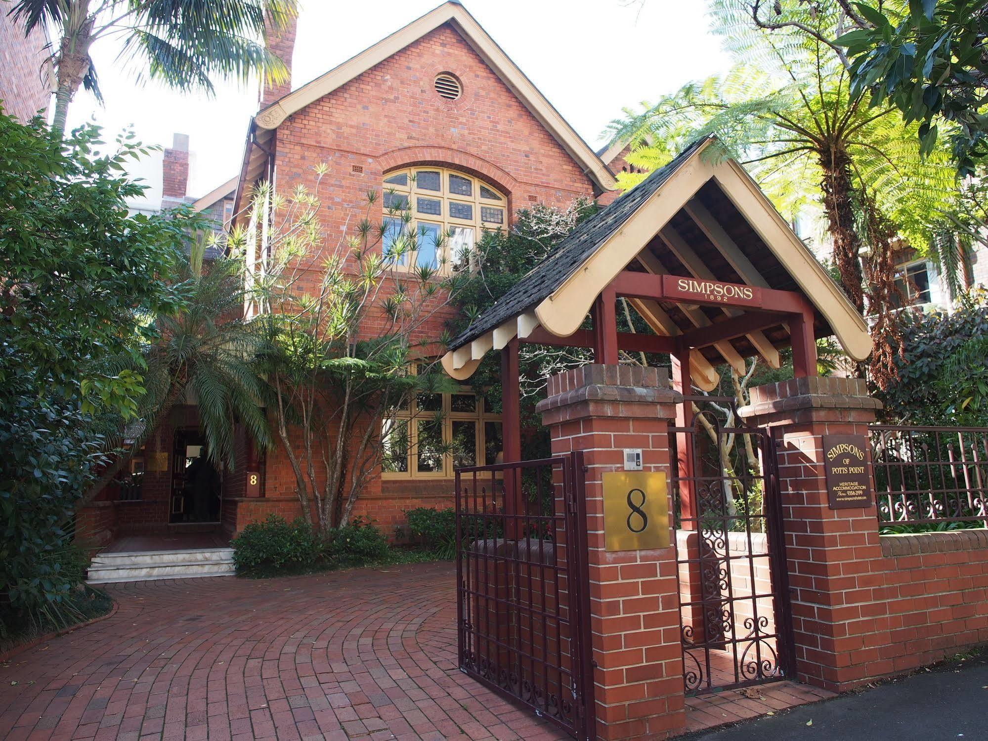 Hotel Simpsons Of Potts Point Sídney Exterior foto
